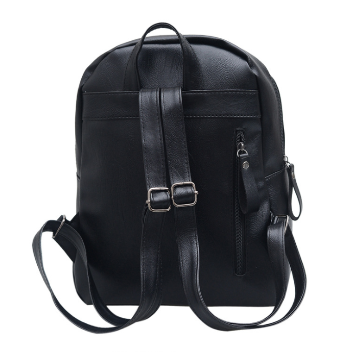 High Quality PU Leather Women Backpack Fashion Solid School Bags For Teenager Girls Large Capacity Casual Women Black Backpacks High Quality PU Leather Women Backpack Fashion Solid School Bags For Teenager Girls Large Capacity Casual Women Black Backpacks